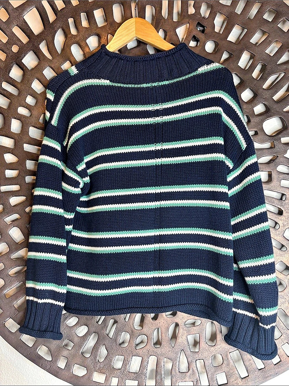 J.Crew Striped Cotton Rollneck Sweater Size XS